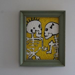 Art painting skeletons one of a kind